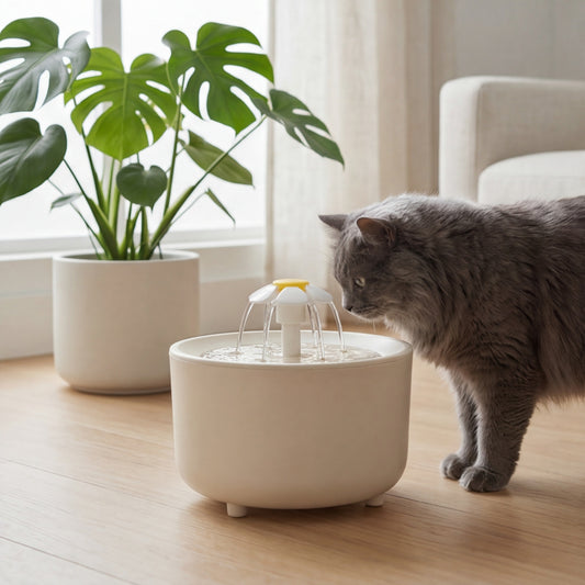 Fontaine à eau chat 1,2L – 3 vitesses & filtre