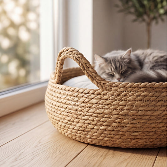 Panier rond rotin