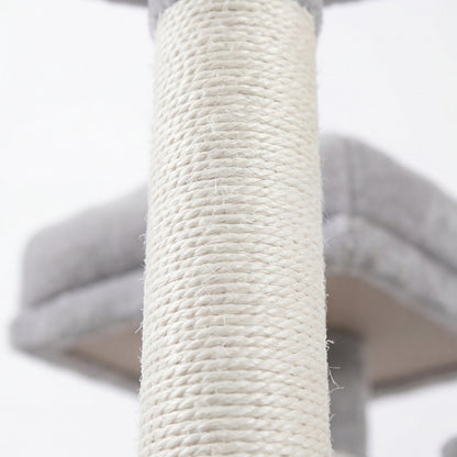 Arbre à chat vertical 178cm gris