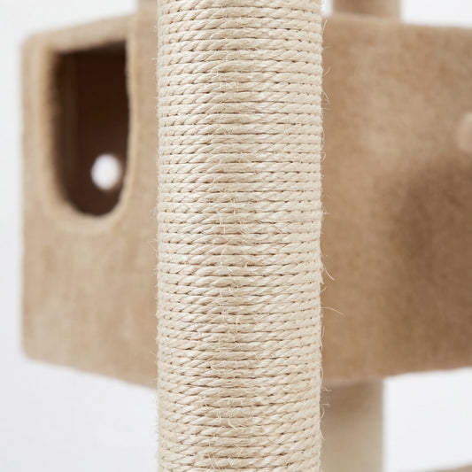 Arbre à chat 98cm double cave style végétal