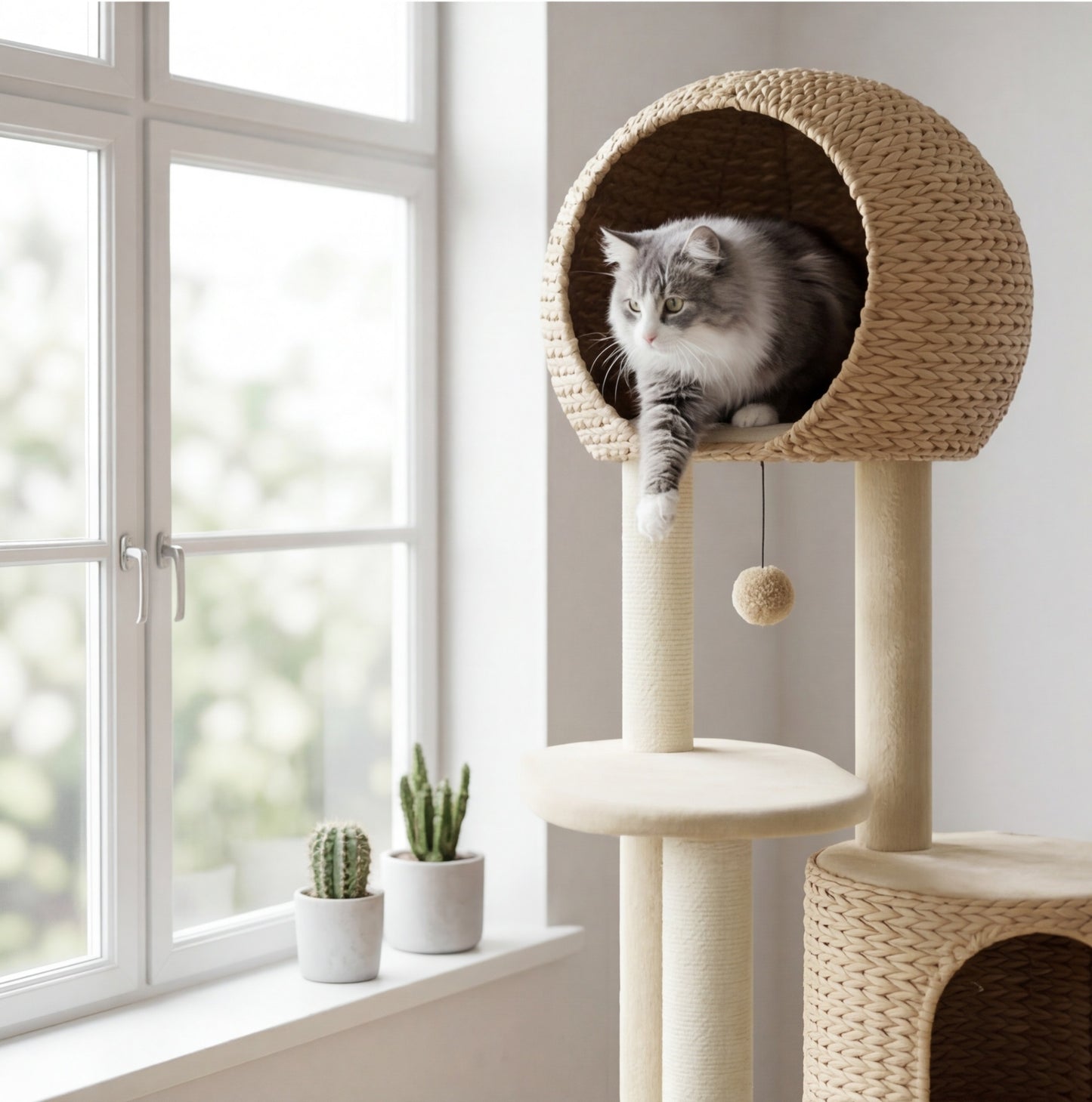 Watch Tower — 150cm Cat Tree with Round House & Hammock