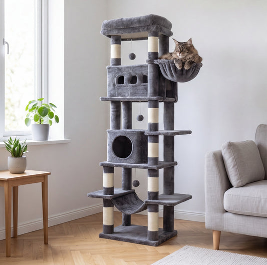 Arbre à chat XXL – 170 cm spécial Maine Coon