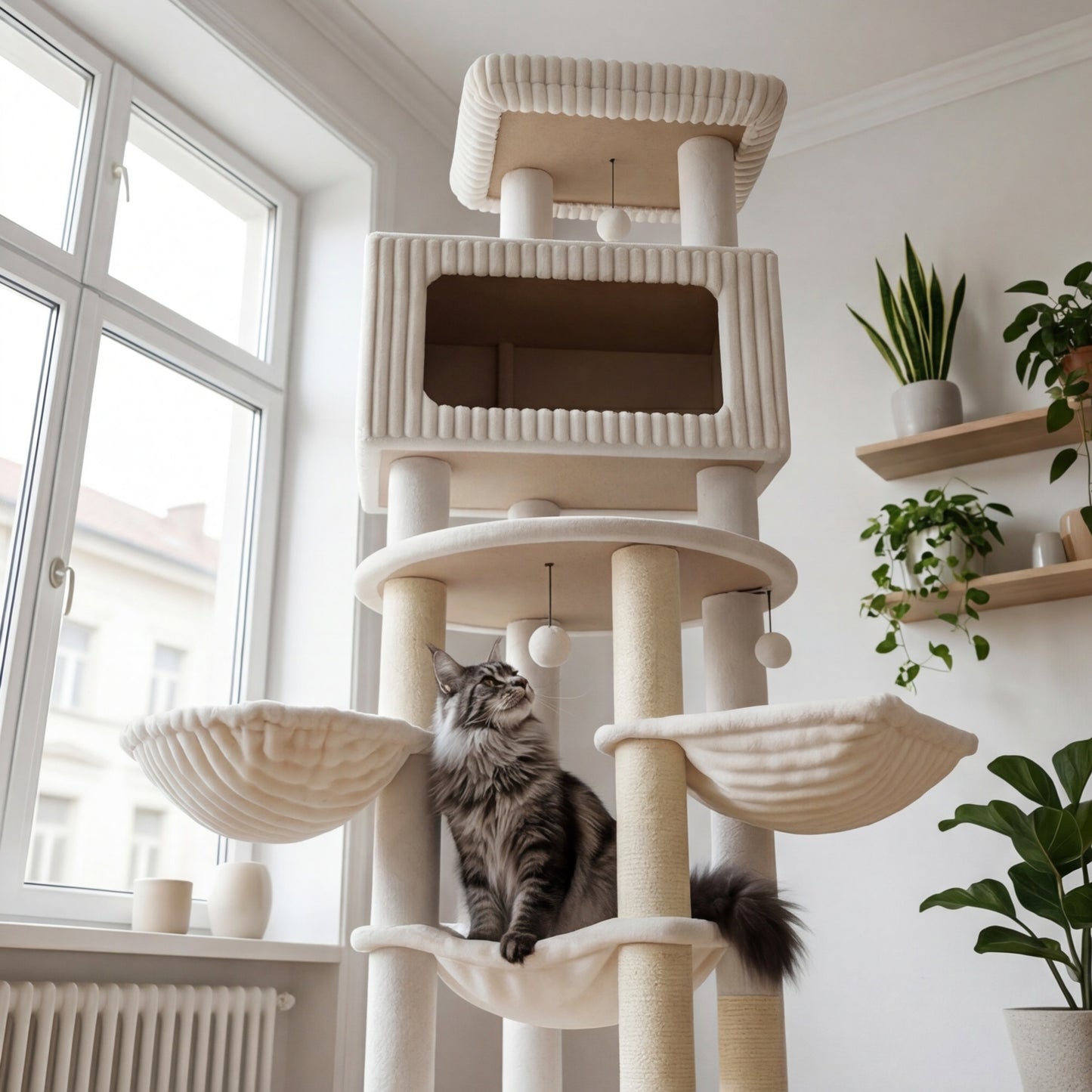 L'Himalaya — Arbre à Chat XXL 213 cm Grands Chats & Multi-Chats