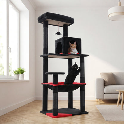 143cm cat tree with large XXL hammock